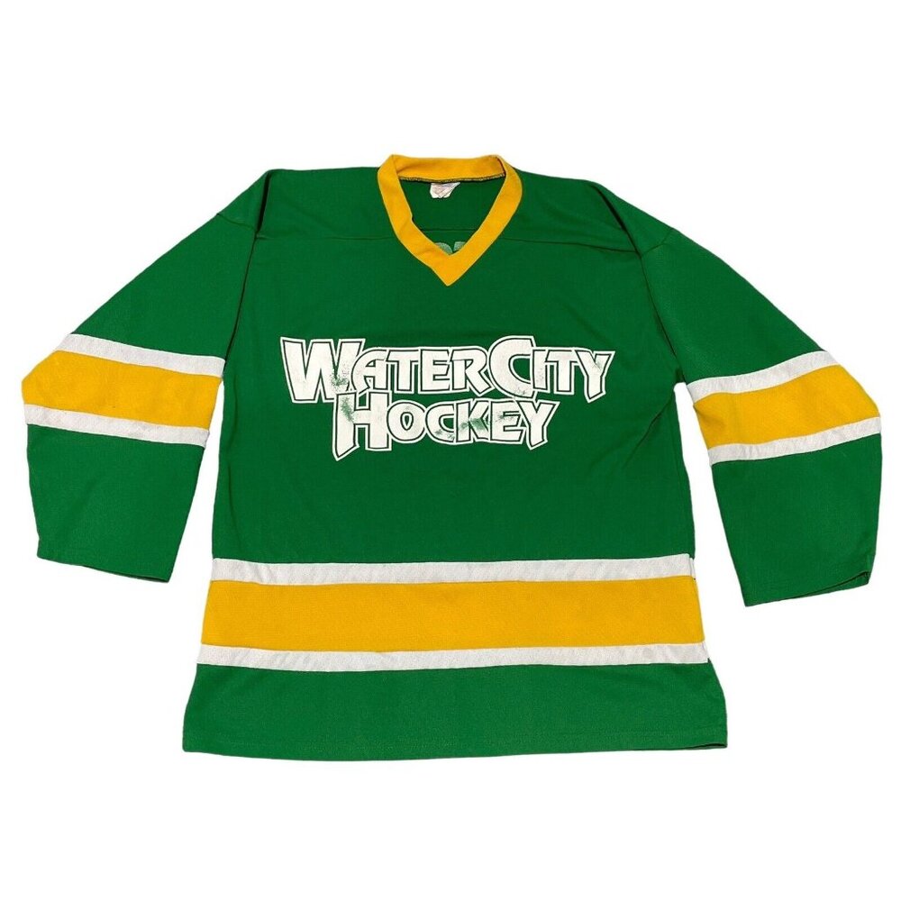 Vintage Hockey Jersey Water City Hockey Gators Green SZ XL ProJoy Rare.